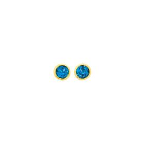 9ct-Gold-London-Blue-Topaz-Stud-Earrings on sale