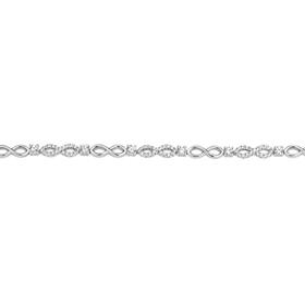 Silver-CZ-Plain-Infinity-Link-Bracelet on sale