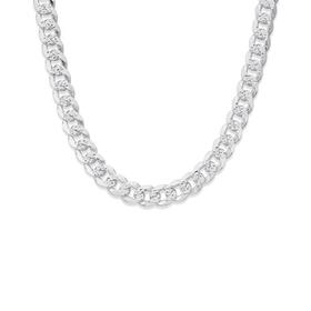 Sterling-Silver-50cm-Fancy-Dia-Cut-Curb-Chain on sale