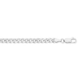 Silver-19cm-Solid-Flat-Curb-Bracelet on sale