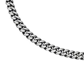 Stainless-Steel-55cm-Oxidised-Rounded-Curb-Mens-Chain on sale