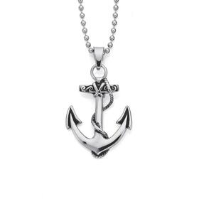 Stainless+Steel+Anchor+Pendant