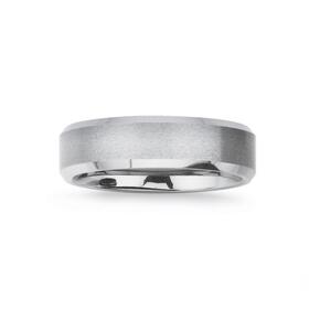 Tungsten-Carbide-Matte-Bevel-Edge-Gents-Ring on sale