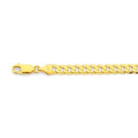 9ct-Gold-205cm-Solid-Curb-Gents-Bracelet on sale