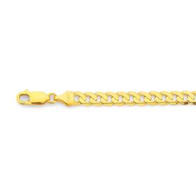 9ct-Gold-205cm-Solid-Curb-Bracelet on sale