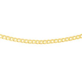 9ct+Gold+55cm+Solid+Curb+Chain