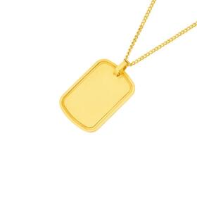 9ct-Gold-25mm-Reversible-Dog-Tag-Mens-Pendant on sale