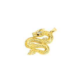 9ct-Gold-Diamond-Black-Sapphire-Dragon-Pendant on sale