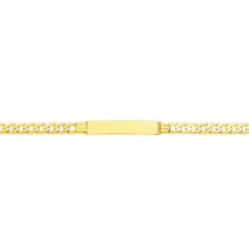 9ct-Gold-21cm-Solid-Curb-ID-Gents-Bracelet on sale