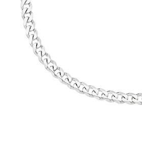 Sterling+Silver+Bevelled+Curb+Gents+Chain