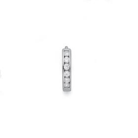 Silver-Channel-Set-CZ-Single-Hoop on sale