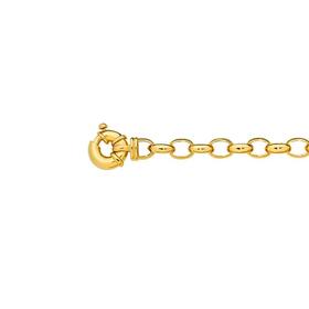 9ct-Gold-195cm-Solid-Oval-Belcher-Bolt-Ring-Bracelet on sale