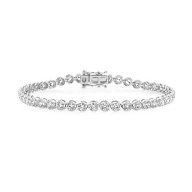 Alora+14ct+White+Gold+3+Carats+TW+Lab+Grown+Diamond+Tennis+Bracelet