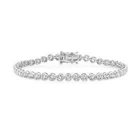 Alora-14ct-White-Gold-Lab-Grown-Diamond-Tennis-Bracelet on sale