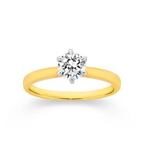 Alora-14ct-Gold-Lab-Grown-Solitaire-Diamond-Ring on sale