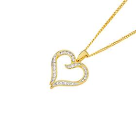 Alora+10ct+Gold+1+Carat+TW+Lab+Grown+Diamond+Large+Heart+Enhancer+Pendant