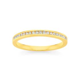 9ct+Gold+Diamond+Band