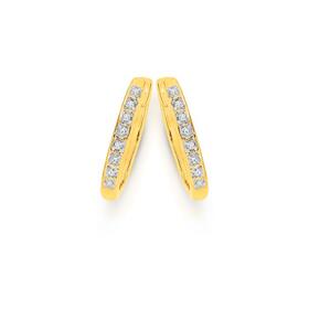 9ct-Gold-Diamond-Pave-Huggie-Earrings on sale