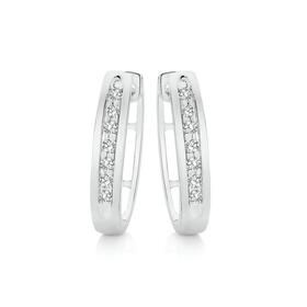 9ct-White-Gold-Diamond-Channel-Set-Huggie-Earrings on sale