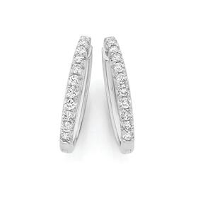 9ct-White-Gold-Diamond-Huggie-Earrings on sale