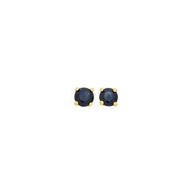 9ct+Gold+Sapphire+Stud+Earrings