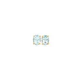 9ct-Gold-Aquamarine-Oval-Cut-Stud-Earrings on sale