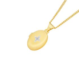 9ct-Gold-My-First-Diamond-Oval-Locket on sale