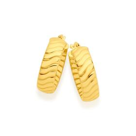9ct-Gold-15mm-Twist-Hoop-Earrings on sale
