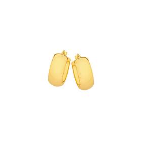 9ct-Gold-12mm-Polished-Domed-Hoop-Earrings on sale