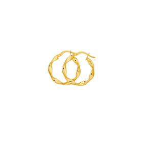 9ct-Gold-15mm-Ribbon-Twist-Hoop-Earrings on sale