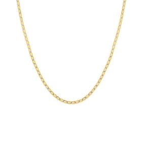 9ct+Gold+Two+Tone+45cm+Diamond-Cut+Marine+Chain