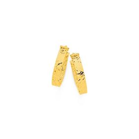 9ct-Gold-15mm-Diamond-Cut-Square-Tube-Hoop-Earrings on sale