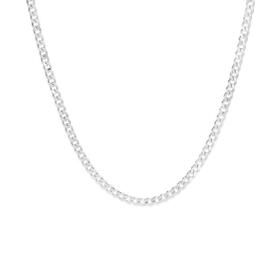 Silver+50cm+Diamond-Cut+Curb+Chain