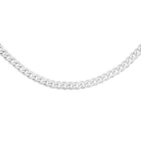 Silver-19cm-Flat-Diamond-Cut-Curb-Bracelet on sale