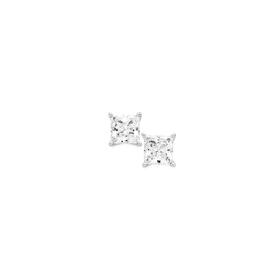 Sterling-Silver-Square-CZ-Stud-Earrings on sale