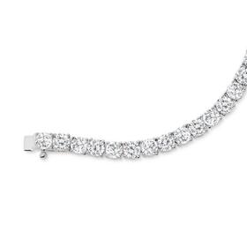 Sterling-Silver-Round-Cubic-Zirconia-19cm-Tennis-Bracelet on sale