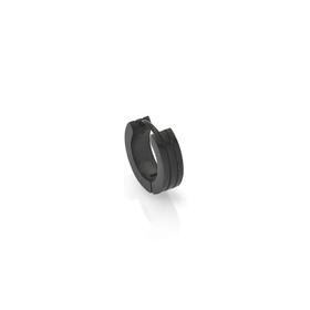 MY-Stainless-Steel-Black-Matte-3-Row-Single-Hoop-Gents-Earring on sale