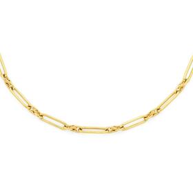 9ct+Gold+45cm+Solid+Paperclip+Necklace