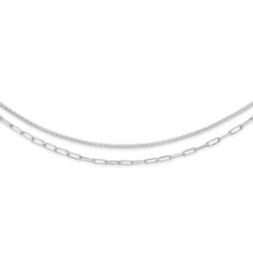 Silver-Two-Layer-Chain-Necklet on sale