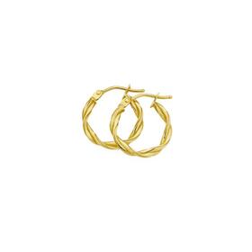 9ct+Gold+Twist+Hoop+Earrings