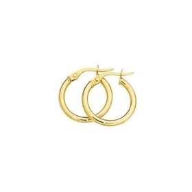 9ct+Gold+2x12mm+Polished+Hoop+Earrings