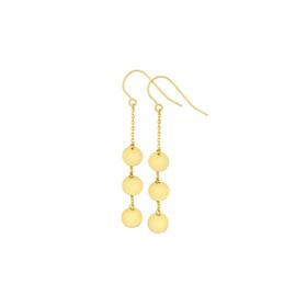 9ct+Gold+Multi+Discs+Trace+Drop+Earrings