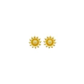 9ct-Gold-Sunflower-Stud-Earrings on sale