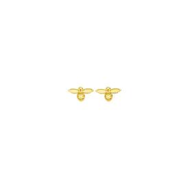 9ct+Gold+Bumble+Bee+Stud+Earrings