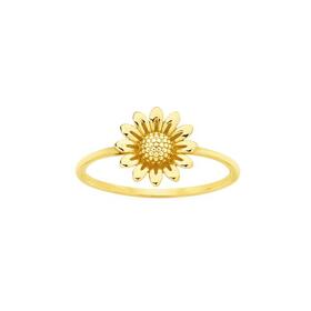 9ct+Gold+Sunflower+Dress+Ring