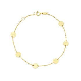 9ct-Gold-185cm-Multi-Discs-Trace-Bracelet on sale