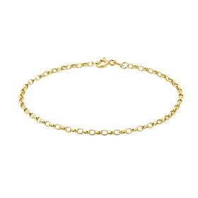 9ct+Gold+19cm+Solid+Oval+Belcher+Bracelet