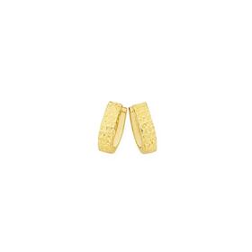 9ct-Gold-8mm-Diamond-Cut-Oval-Huggie-Earrings on sale