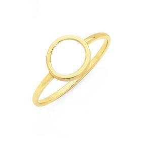 9ct+Gold+Open+Circle+Dress+Ring