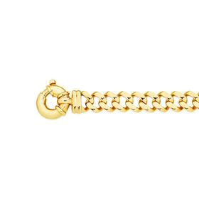 9ct-Gold-19cm-Solid-Square-Curb-Bolt-Ring-Bracelet on sale